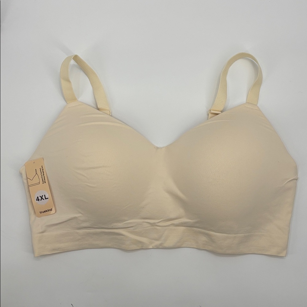 Truekind‎ Supportive Comfort Wireless Shaping Bra beige size 4X NWT